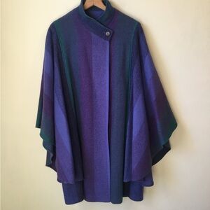Avoca Collection Vintage Irish Woven Wool Cape Coat